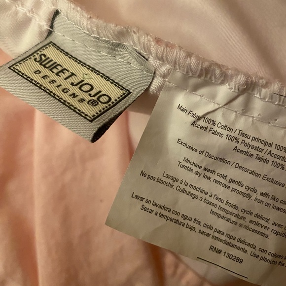 Cotton crib skirt. Light pink - Picture 2 of 4